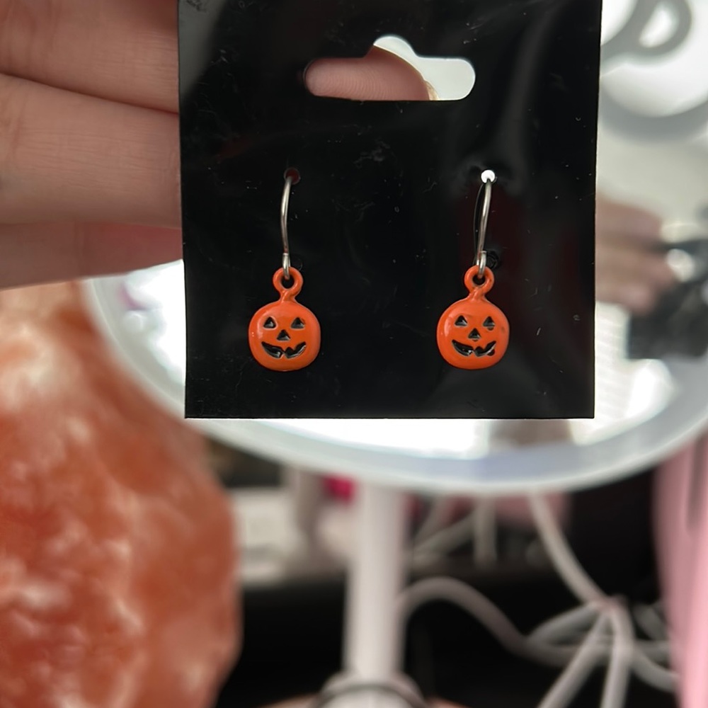 2 for $10‎ Orange Pumpkin Earrings